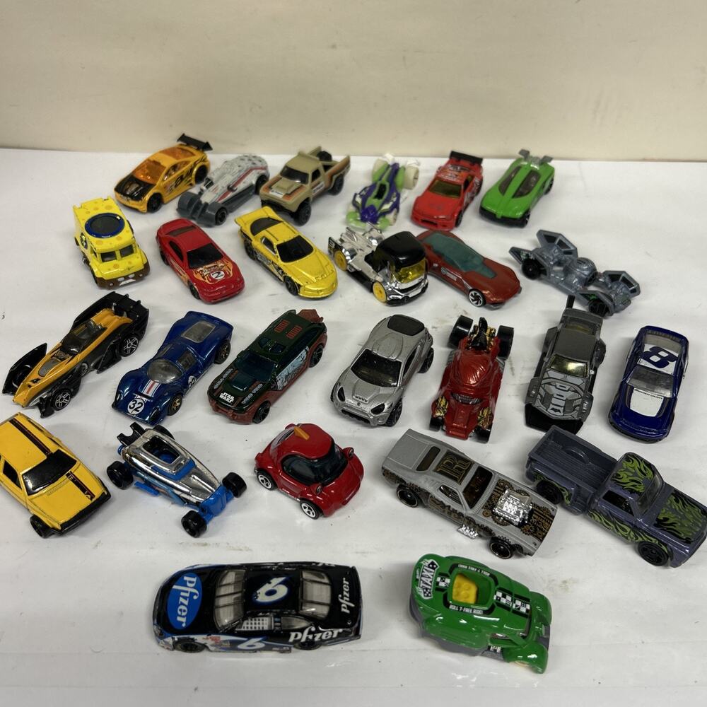 Large Lot Of Hot Wheels Cars Trucks USED